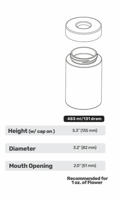 Pop-Vac™ Flower Jars (1oz - 483ml)