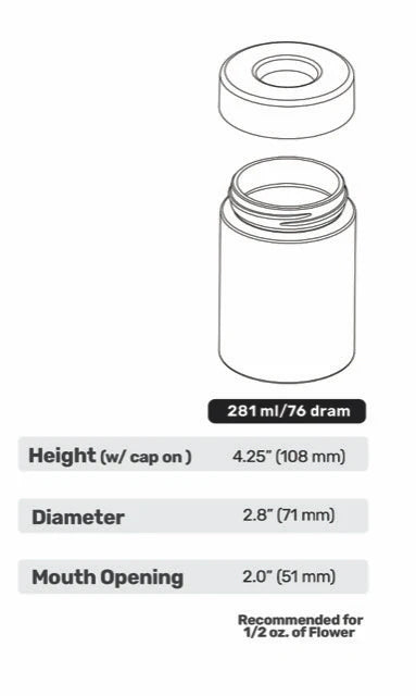 Pop-Vac™ Flower Jars (1/2oz - 281ml)